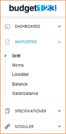 Venstremenuen er din primære navigation Venstremenu