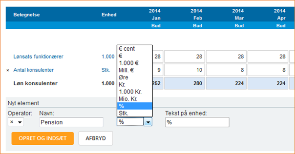 Opret et element ad gangen Opret variabel