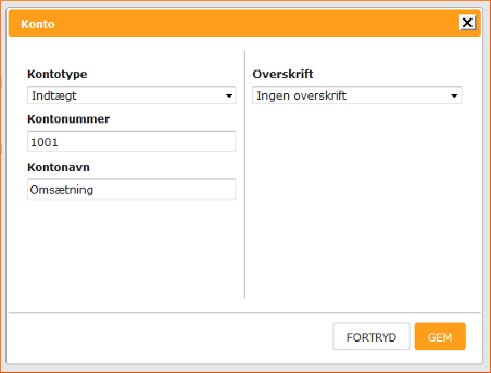 Tilpas din konsoliderings-kontoplan Rediger konti