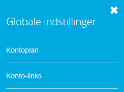 Find menuen Globale indstillinger bag de to tandhjul Globale indstillinger